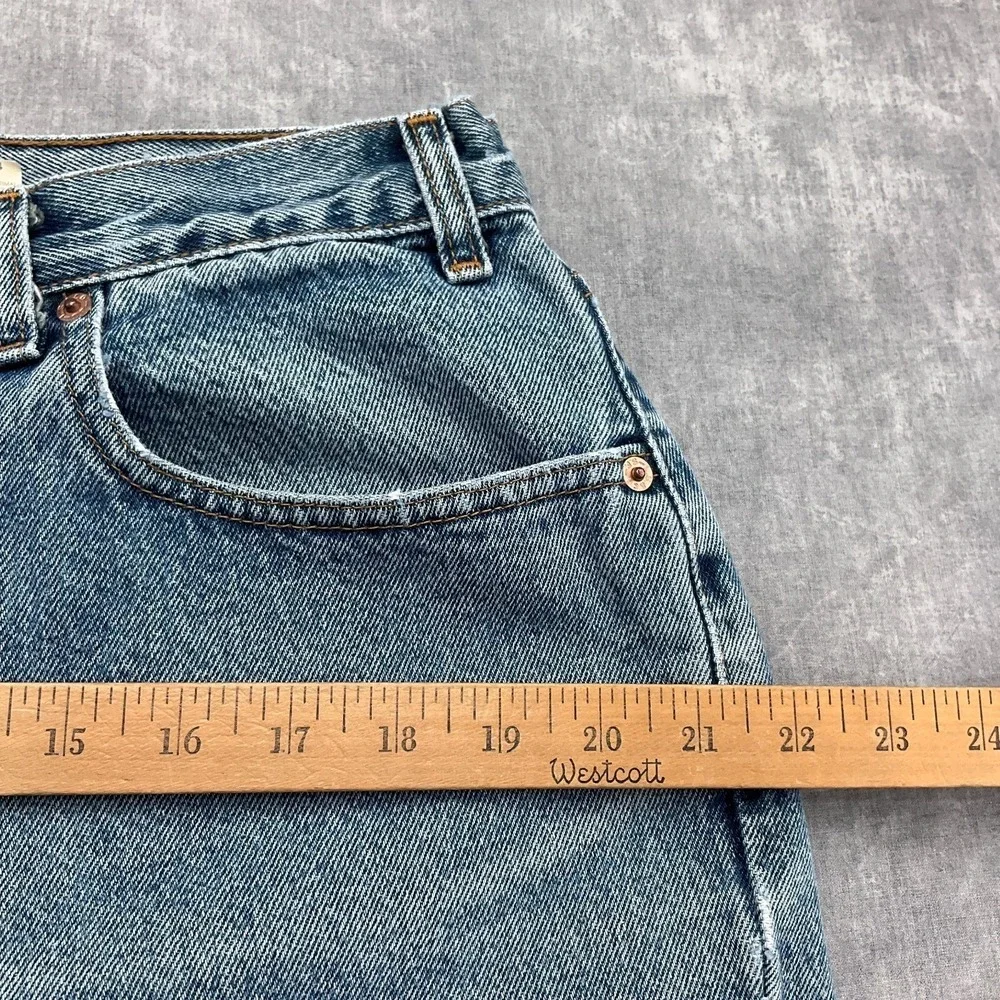 Levis 550 Jeans Men 34W 30L Blue Fade Relaxed Black Bat Wing‎ Flaws VTG USA